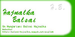 hajnalka balsai business card